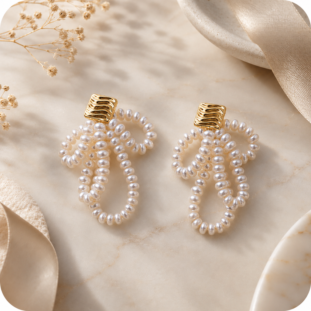 Aurora Keshi Pearl Statement Earrings | Sterling Silver Posts, Hypoallergenic