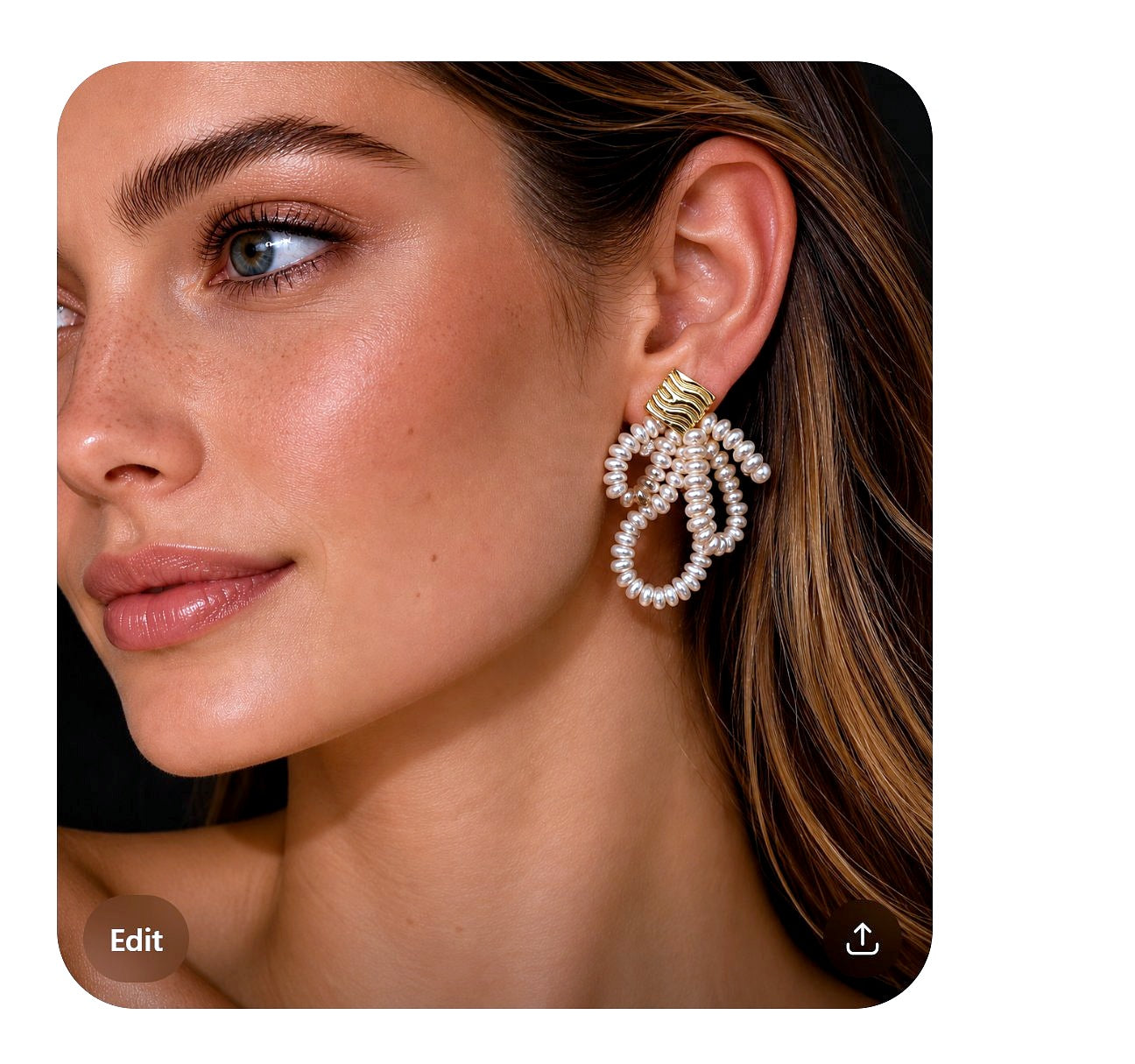 Aurora Keshi Pearl Statement Earrings | Sterling Silver Posts, Hypoallergenic