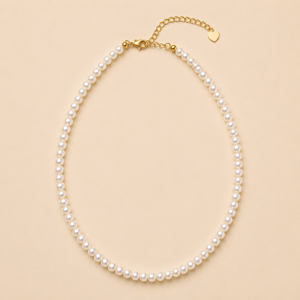 Aurora Everyday Pearl Necklace | Dainty Round Freshwater Pearls, Adjustable