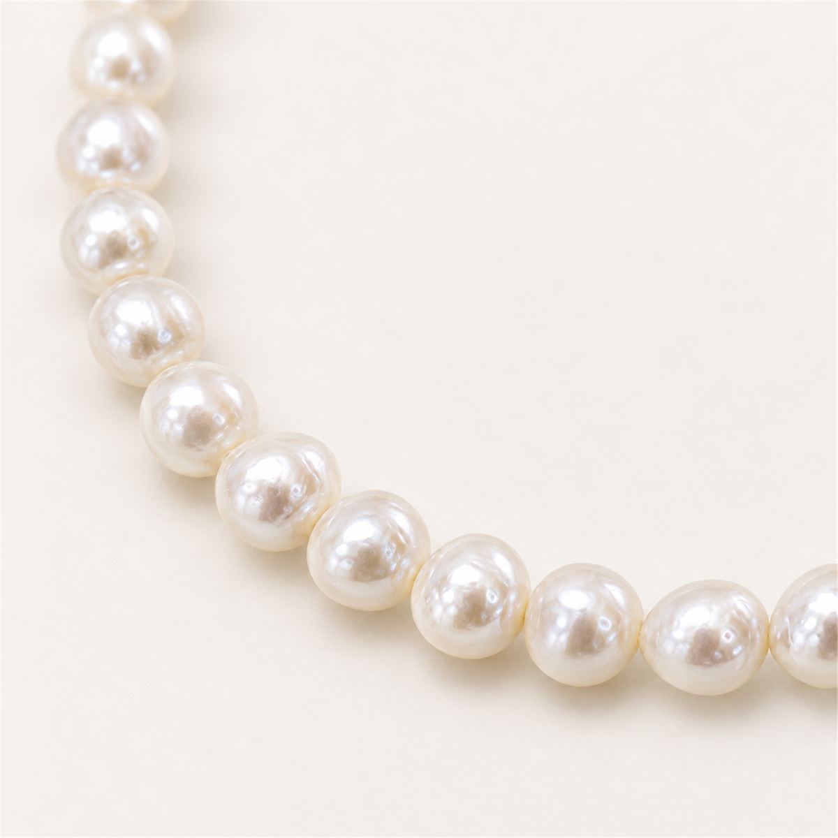 Aurora Everyday Pearl Necklace | Dainty Round Baroque Freshwater Pearls, Adjustable — pearl detail