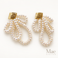 Aurora Pearl Loop Statement Earrings — hero view