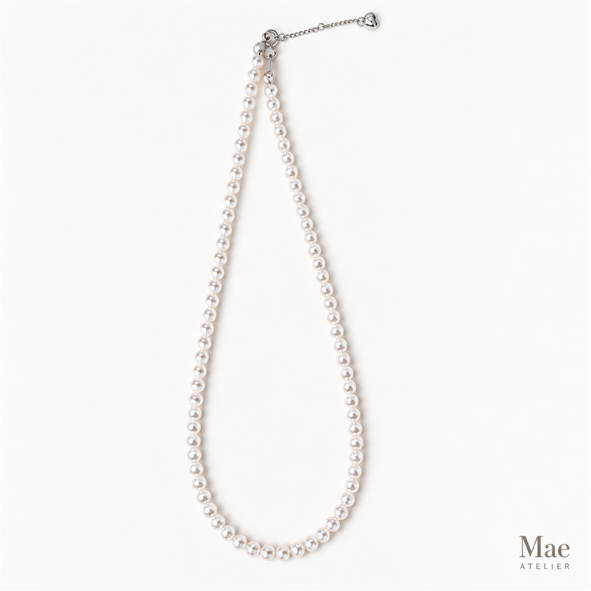 AAAA+ Round Freshwater Pearl Necklace, S925 Silver, Bridal Wedding Heirloom Jewelry — hero view