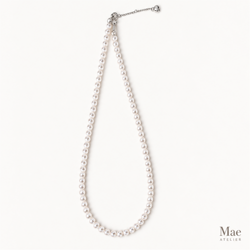 AAAA+ Round Freshwater Pearl Necklace, S925 Silver, Bridal Wedding Heirloom Jewelry — hero view